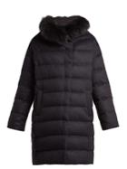 Herno Hooded Quilted-down Silk And Cashmere-blend Coat
