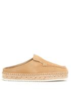 Matchesfashion.com Suicoke - Ronin Suede Backless Loafers - Womens - Beige