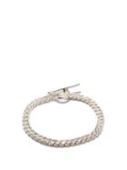Mens Jewellery All Blues - Rope T-bar Sterling-silver Bracelet - Mens - Silver