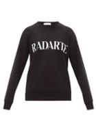Matchesfashion.com Rodarte - Logo Print Cotton Jersey Sweatshirt - Womens - Black White