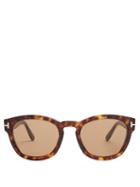 Matchesfashion.com Tom Ford Eyewear - Bryan Square Frame Sunglasses - Mens - Brown