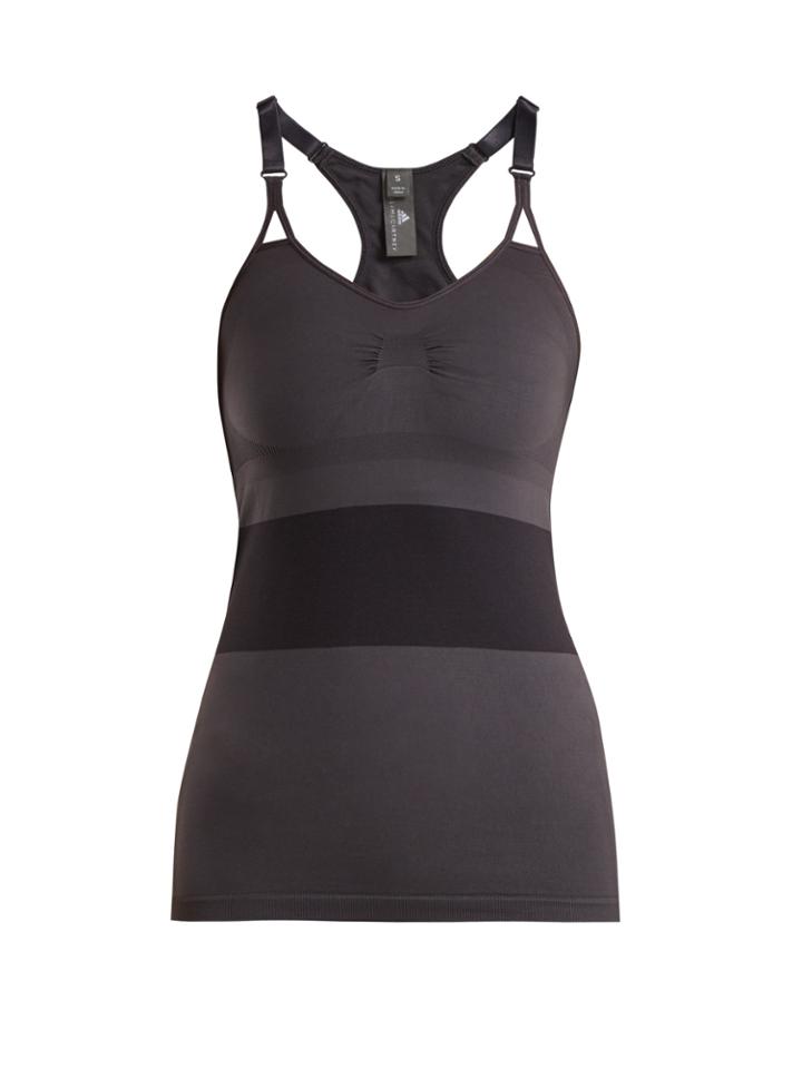 Adidas By Stella Mccartney Striped-panel Performance Tank Top