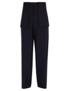 Matchesfashion.com Jw Anderson - Exaggerated Pocket Wool Trousers - Mens - Navy