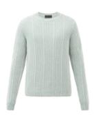 Matchesfashion.com Iris Von Arnim - Arlo Rib-knitted Cashmere Sweater - Mens - Light Green