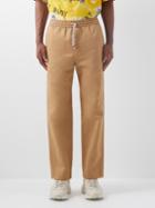 Gucci - Logo-print Cotton-drill Trousers - Mens - Camel