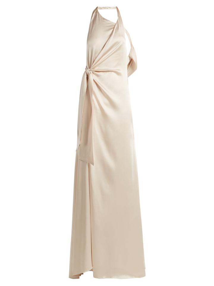 Jonathan Simkhai Halterneck Satin Gown