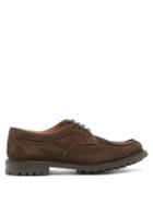 Matchesfashion.com Tricker's - Rex Suede Derby Shoes - Mens - Dark Brown