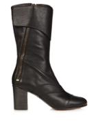 Chloé Lexie Leather Block-heel Boots