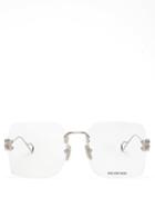 Matchesfashion.com Balenciaga - Bb-logo Square Glasses - Womens - Silver