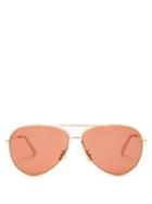 Matchesfashion.com Celine Eyewear - Aviator Metal Sunglasses - Womens - Red Gold