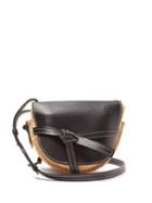 Matchesfashion.com Loewe - Gate Small Leather And Raffia Cross Body Bag - Womens - Black Multi