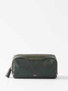 Anya Hindmarch - Girlie Stuff Logo-jacquard Makeup Bag - Womens - Dark Green