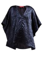 Matchesfashion.com Sies Marjan - May Crinkle Effect Batwing Satin Top - Womens - Navy