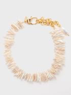 Liou - Chau Freshwater Pearl & 14kt Gold-plated Necklace - Mens - Pearl