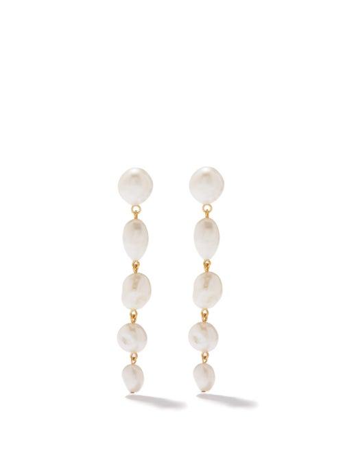 Lizzie Fortunato - Cairo Baroque Pearl & Gold-plated Earrings - Womens - Pearl