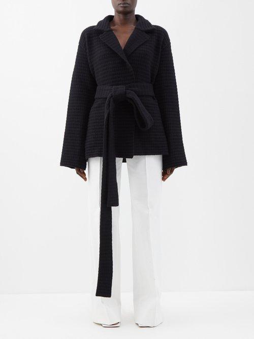 Sa Su Phi - Caroline Wool-blend Belted Cardigan - Womens - Black