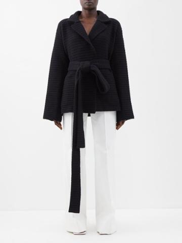 Sa Su Phi - Caroline Wool-blend Belted Cardigan - Womens - Black