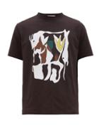 Matchesfashion.com Our Legacy - Swordfish Print Cotton T Shirt - Mens - Black