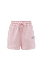 Matchesfashion.com Ganni - Software Organic Cotton-blend Track Shorts - Womens - Light Pink