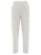 Falke - Cashmere Wide-leg Track Pants - Womens - Light Grey