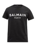Mens Rtw Balmain - Logo-print Cotton-jersey T-shirt - Mens - Black