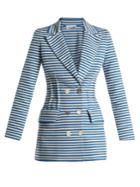 Sonia Rykiel Striped Double-breasted Cotton-blend Jacket