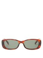 Matchesfashion.com Le Specs - Unreal! Rectangle Acetate Sunglasses - Womens - Tortoiseshell