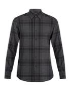 Ermenegildo Zegna Point-collar Checked Cotton Shirt