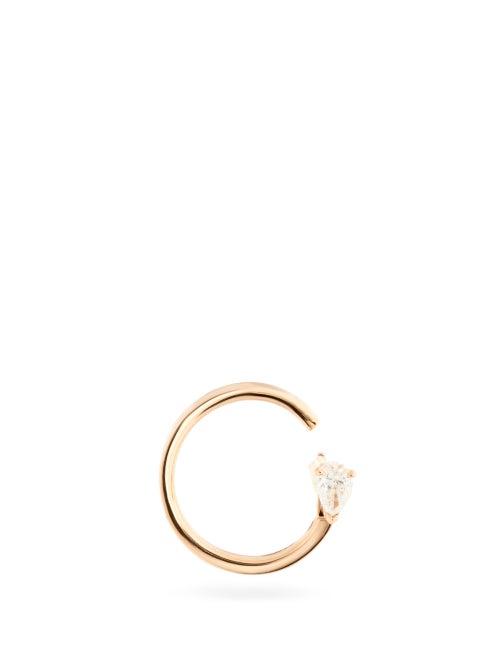 Matchesfashion.com Repossi - Serti Carrs Alterns Diamond & 18kt Gold Earring - Womens - Rose Gold