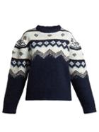 Matchesfashion.com Sea - Puffed Sleeve Fair Isle Sweater - Womens - Blue Multi