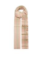 Acne Studios - Cassiar Tartan-wool Scarf - Womens - Pink Multi