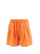 Asceno - Zurich Organic-linen Shorts - Womens - Orange