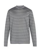Matchesfashion.com Lanvin - Striped Long Sleeved Cotton T Shirt - Mens - Multi