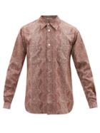 Acne Studios - Snakeskin-jacquard Twill Shirt - Mens - Red