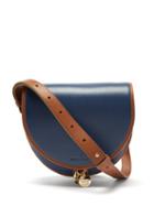 See By Chlo - Mara Small Bi-color Leather Saddle Bag - Womens - Navy Multi