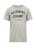 Matchesfashion.com Reigning Champ - Logo Print Cotton Jersey T Shirt - Mens - Grey
