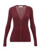 Gabriela Hearst - Homer Ribbed Cashmere-blend Cardigan - Womens - Dark Red