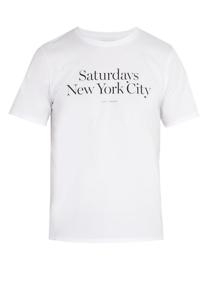Saturdays Nyc Miller Printed Cotton-jersey T-shirt