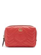 Matchesfashion.com Gucci - Gg Marmont Quilted Leather Make Up Bag - Womens - Red Multi