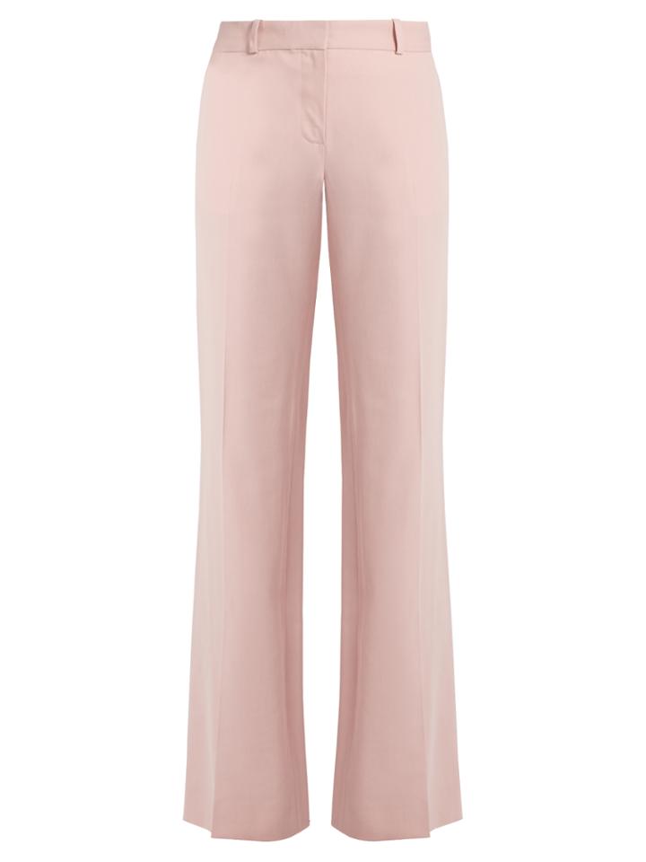 Bella Freud Isaac Wide-leg Cotton-blend Trousers