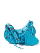 Balenciaga - Cagole Xs Croc-effect Leather Shoulder Bag - Womens - Blue
