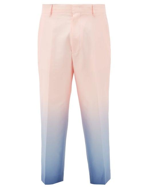 Matchesfashion.com Sies Marjan - Alex Ombr Satin Trousers - Mens - Blue Multi