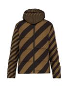 Matchesfashion.com Fendi - Reversible Striped Quilted Down Coat - Mens - Brown Multi