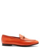 Matchesfashion.com Gucci - Jordaan Leather Loafers - Womens - Orange