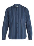 Matchesfashion.com Oliver Spencer - Striped Cotton Shirt - Mens - Navy