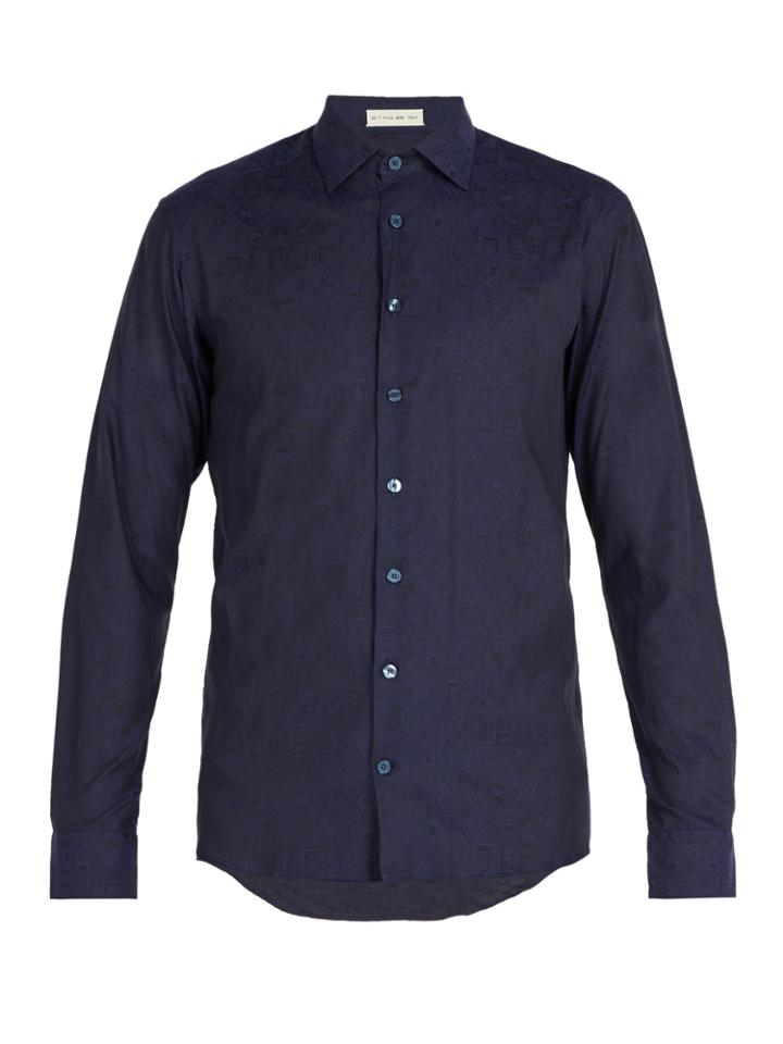 Etro Geometric-print Cotton Shirt
