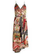 Matchesfashion.com Camilla - Floral Print Silk Crepe Wrap Dress - Womens - Red Multi