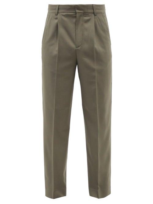 Another Aspect - Pleated Wool Trousers - Mens - Light Brown