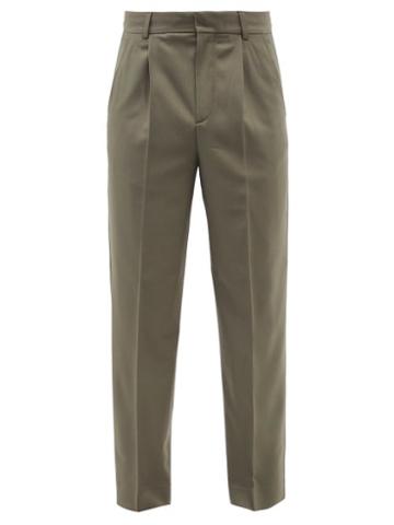 Another Aspect - Pleated Wool Trousers - Mens - Light Brown