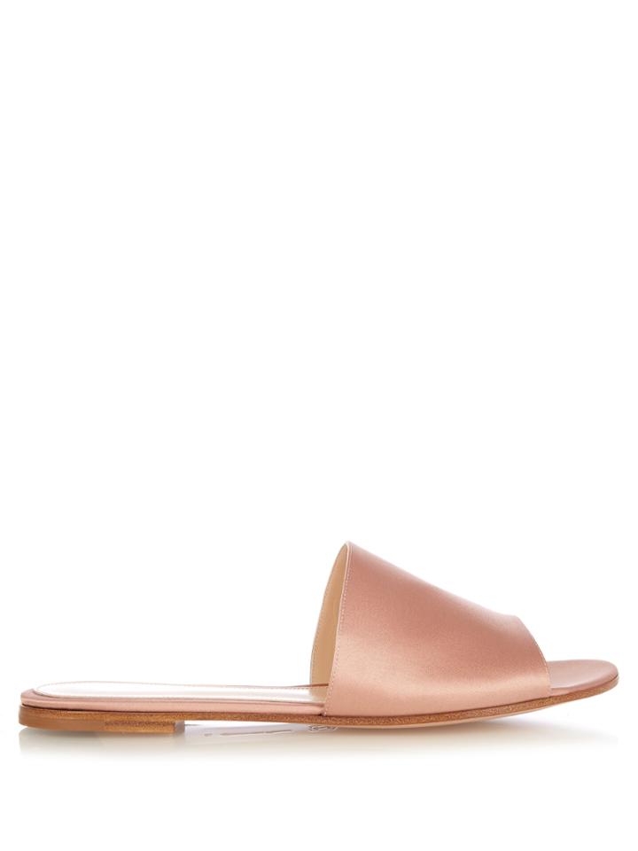 Gianvito Rossi Capri Satin Slides